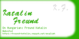 katalin freund business card